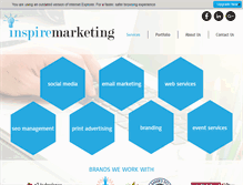 Tablet Screenshot of inspiremarketinggroup.com